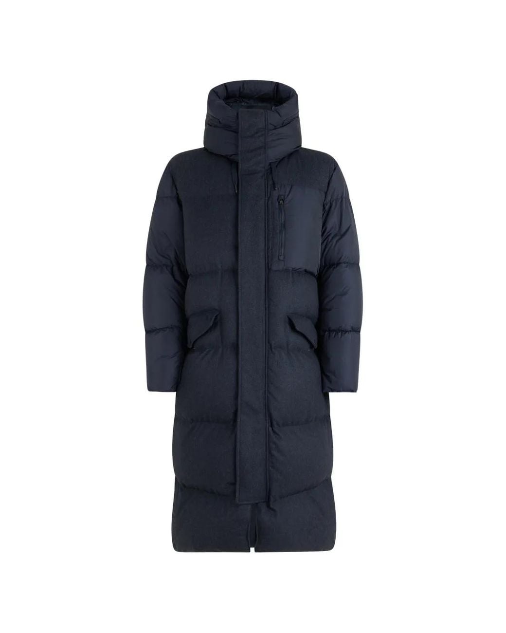 Herno Blue Padded Panelled Coat for men