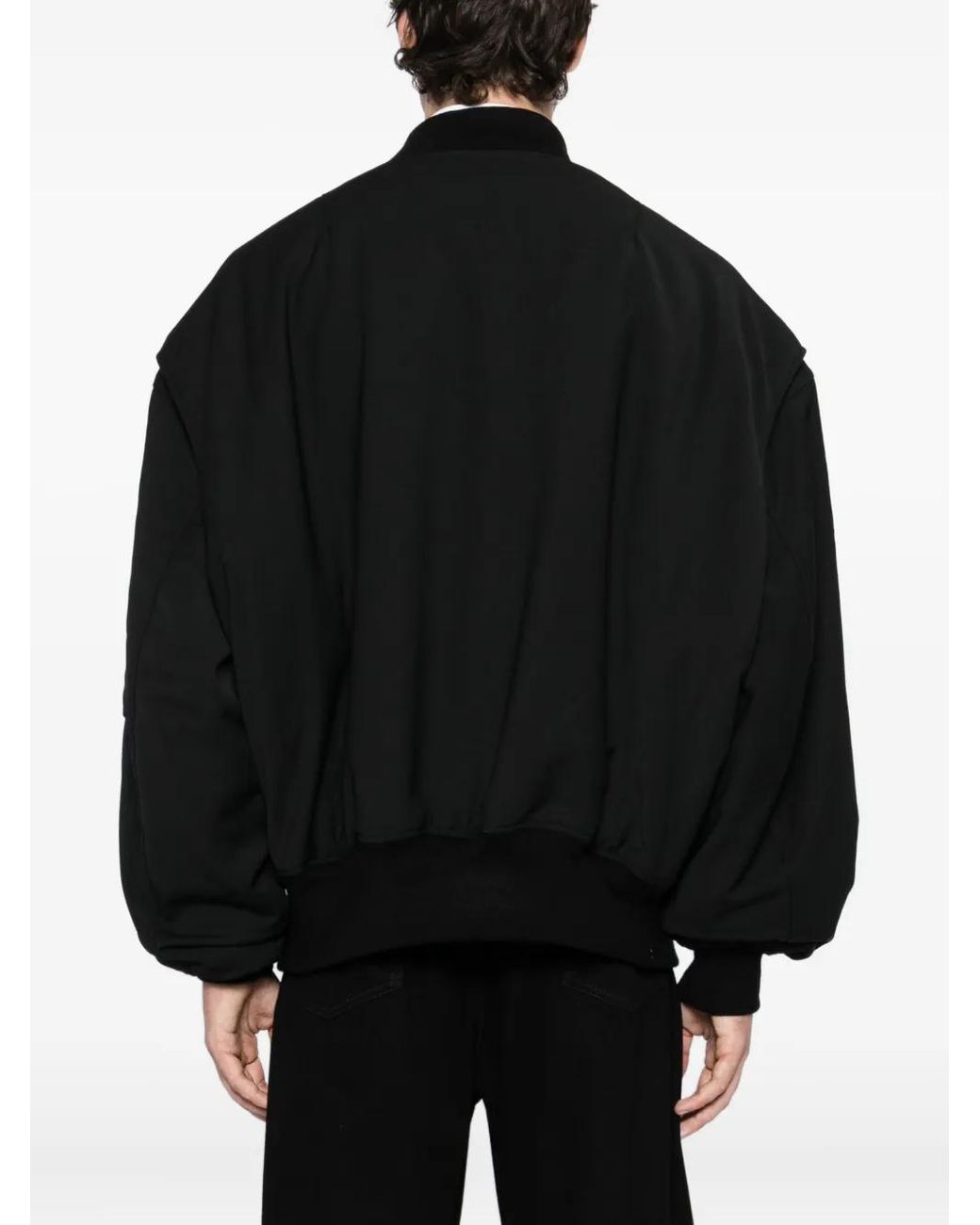 Entire studios Black Broad Bomber Jacket for men