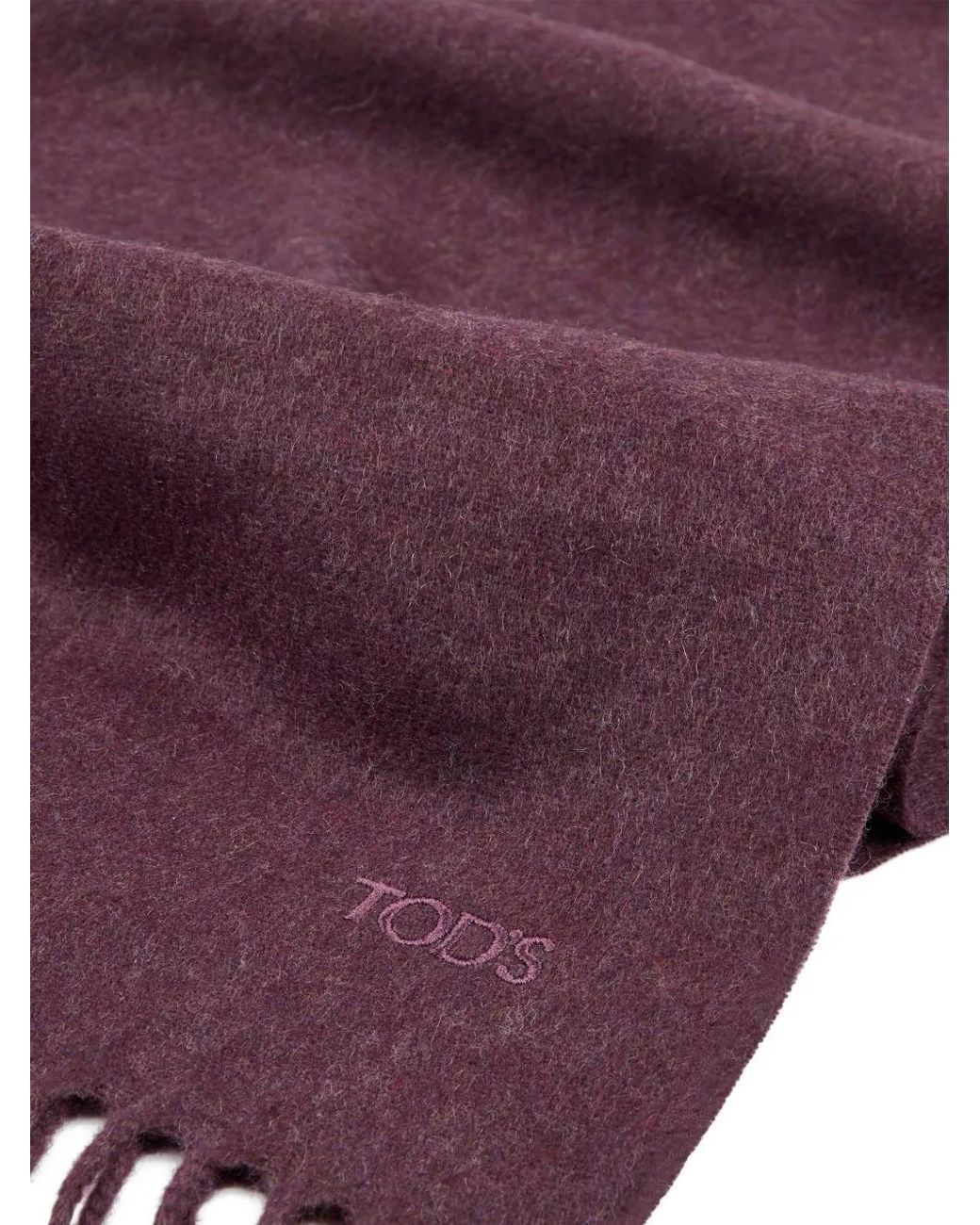 Tod's Purple Fringed Scarf for men