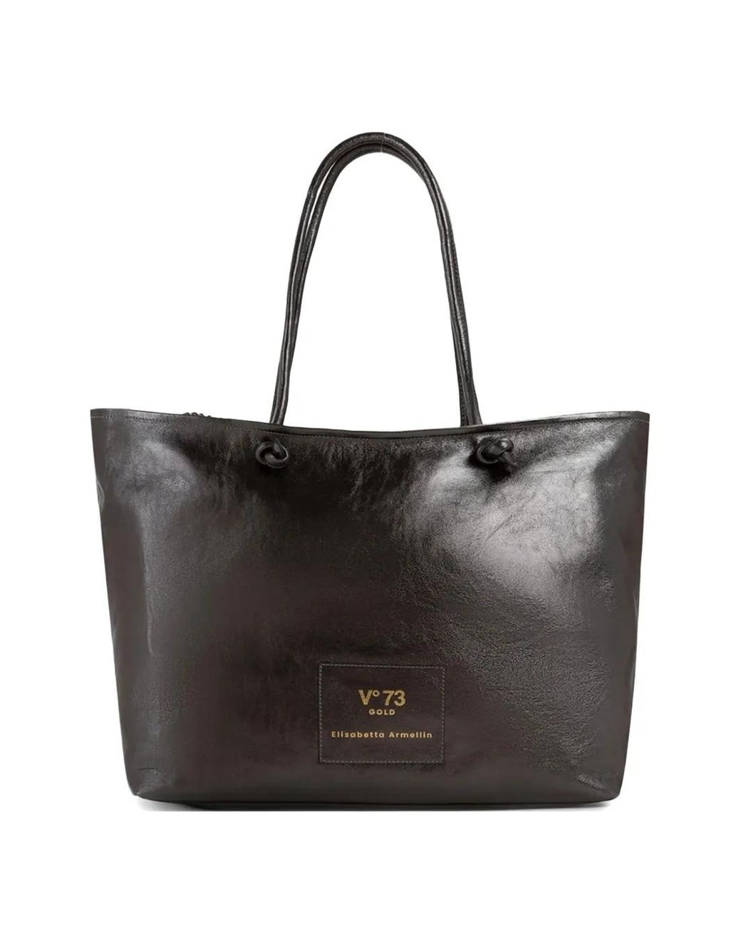 Sac À Main À Patch Logo V73 en coloris Black