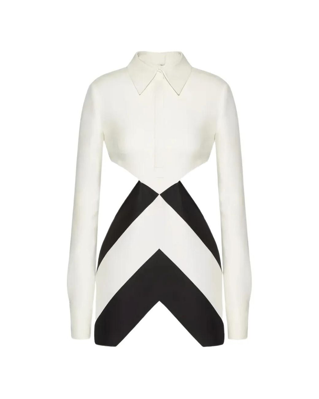 Valentino Garavani White Strhype Crepe Couture Mini Dress