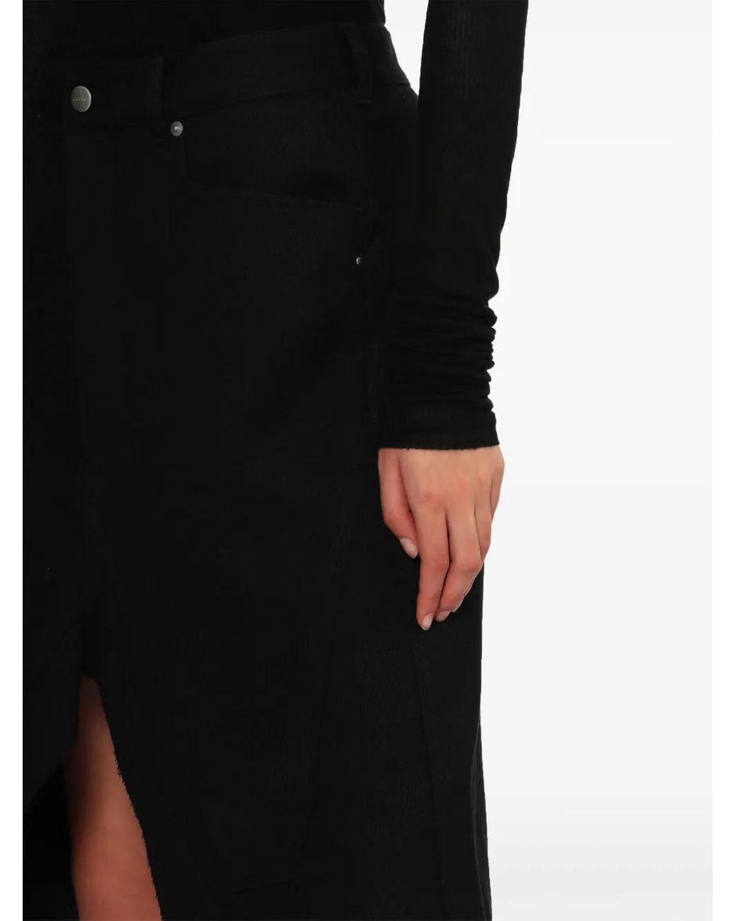 Rick Owens Midi-Rok in het Black