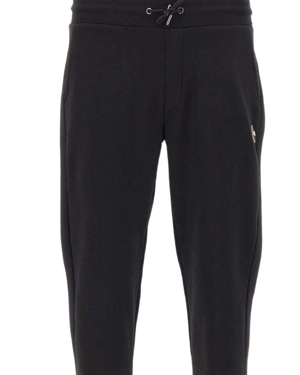 Colmar Black Logo-Patch Drawstring Track Pants for men