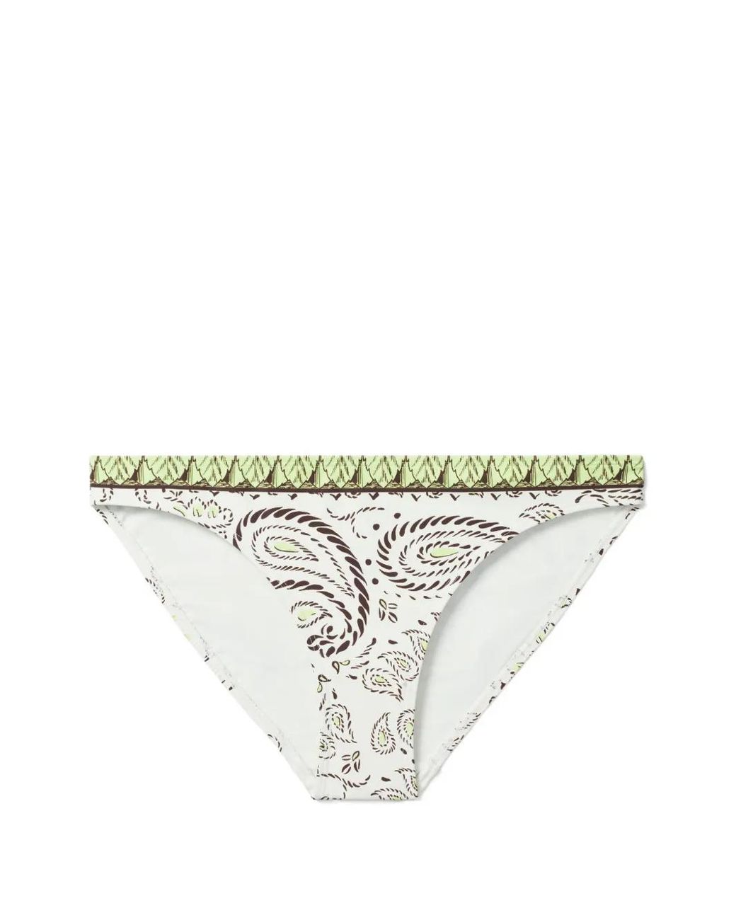 Tory Burch White Printed Bikini Bottoms