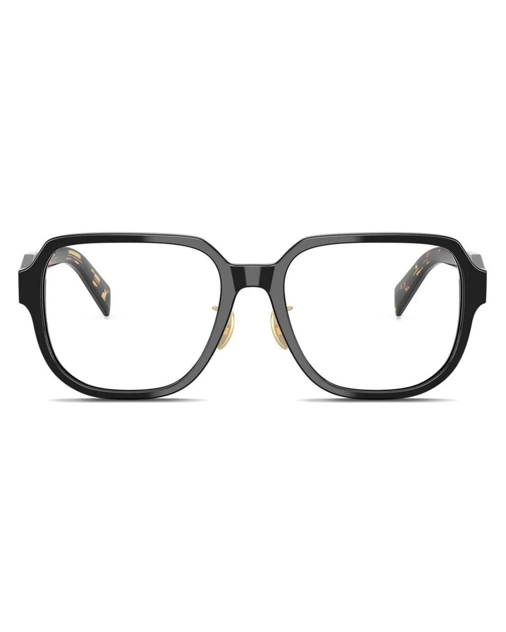 Prada Black Square-Frame Glasses