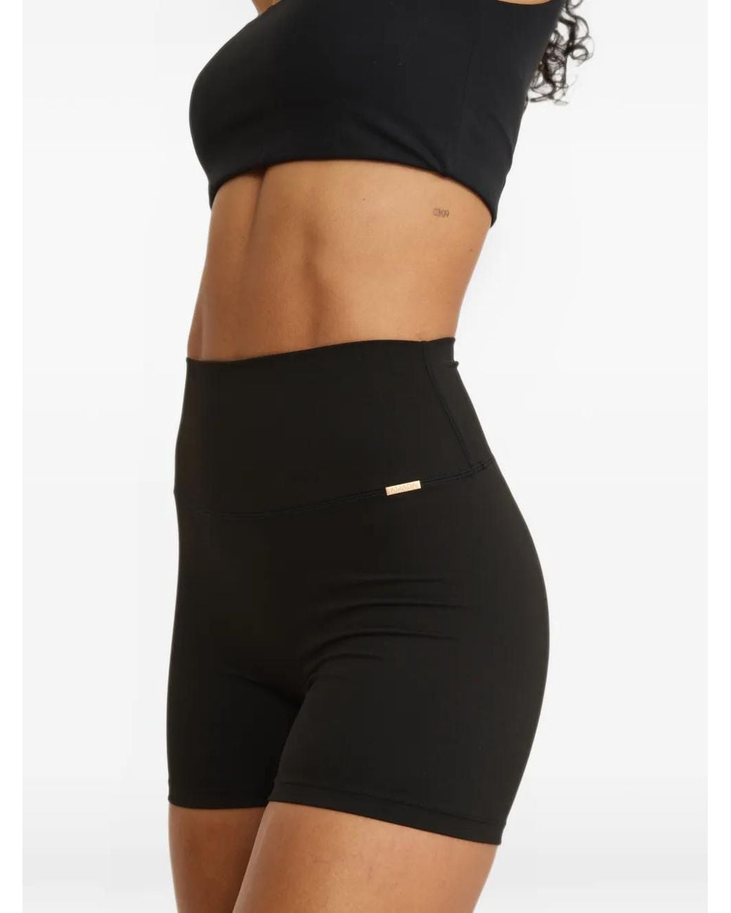 AMADAWEAR Blue Belle High-Waisted Shorts