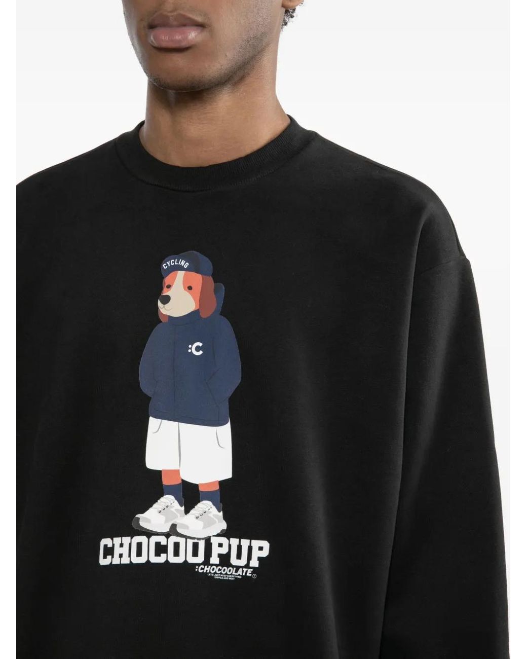 Chocoolate Black Graphiced Sweatshirt for men