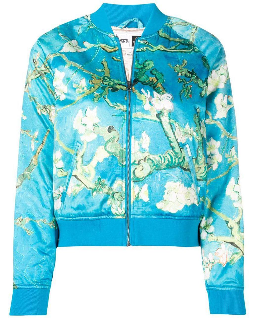 Vans X Van Gogh Museum Almond Blossom Satin Bomber Jacket in Blue | Lyst  Canada