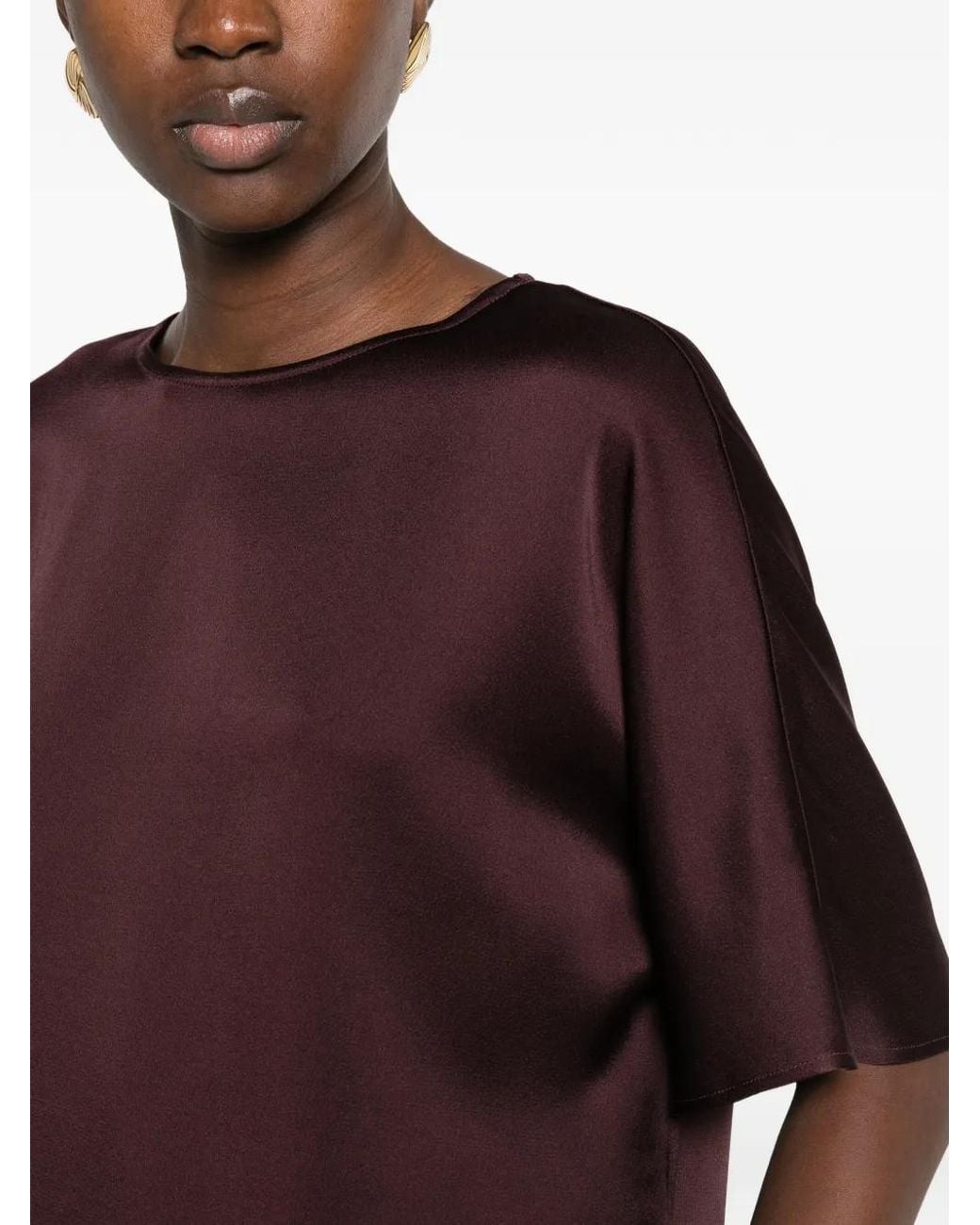 Antonelli Purple Angiolieri Satin-Finish Short-Sleeve T-Shirt