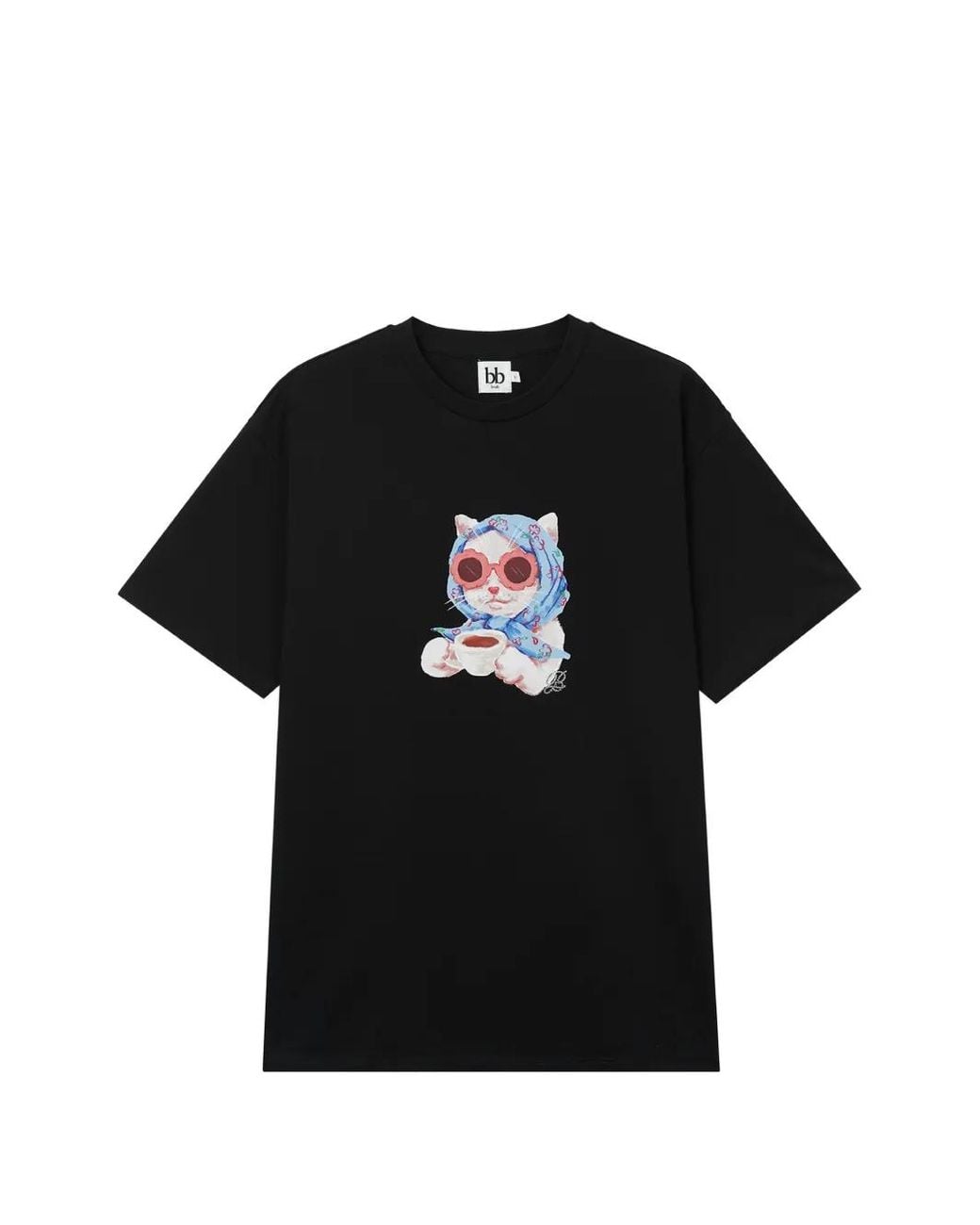B+ AB Black Cat-Graphic T-Shirt