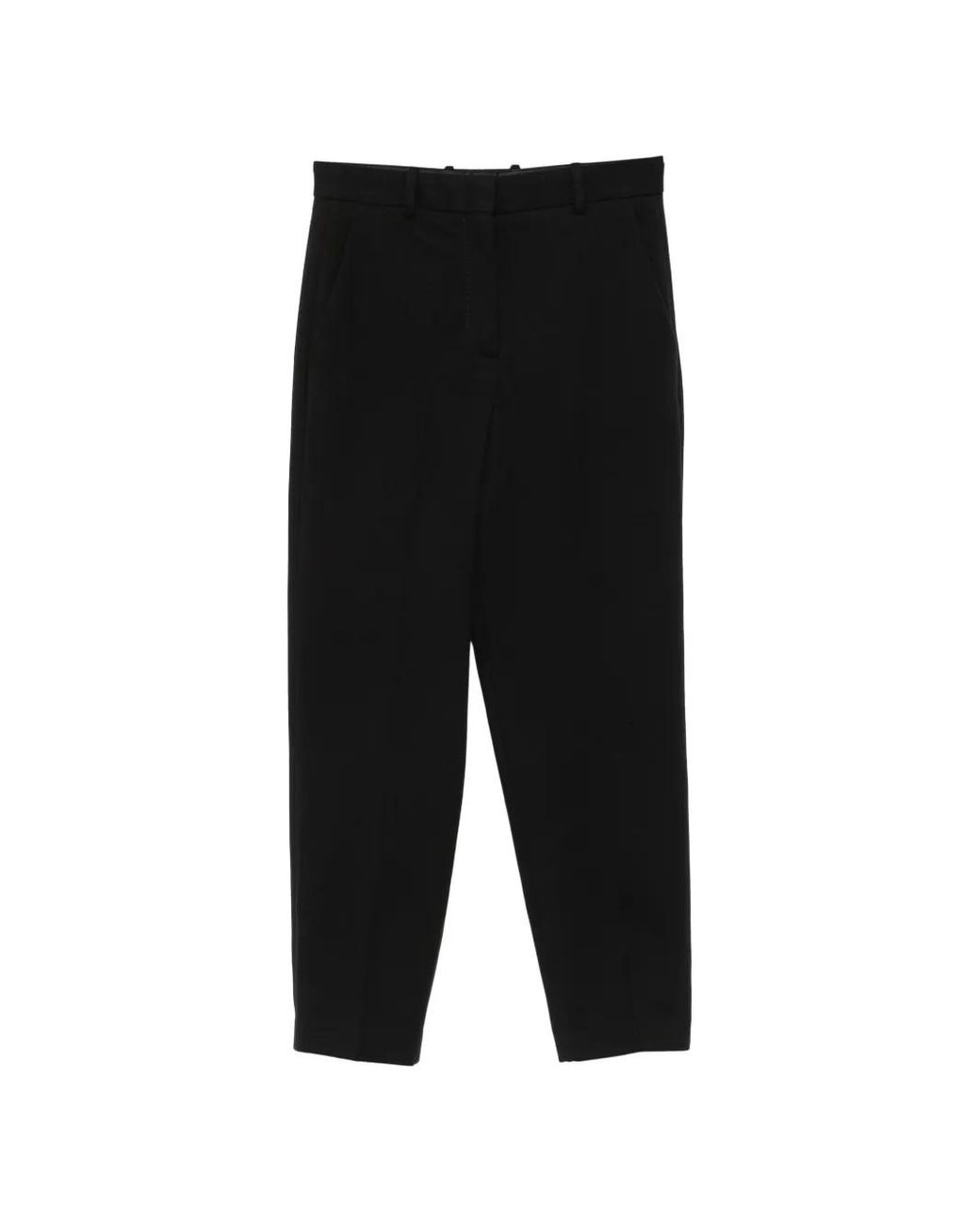 Circolo 1901 Black Belt-Loops Slim-Fit Trousers