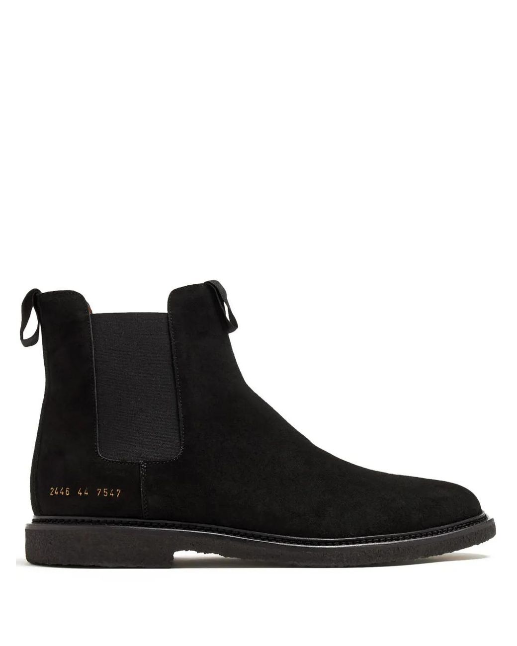 Common Projects Black Suede Chelsea Boots for men