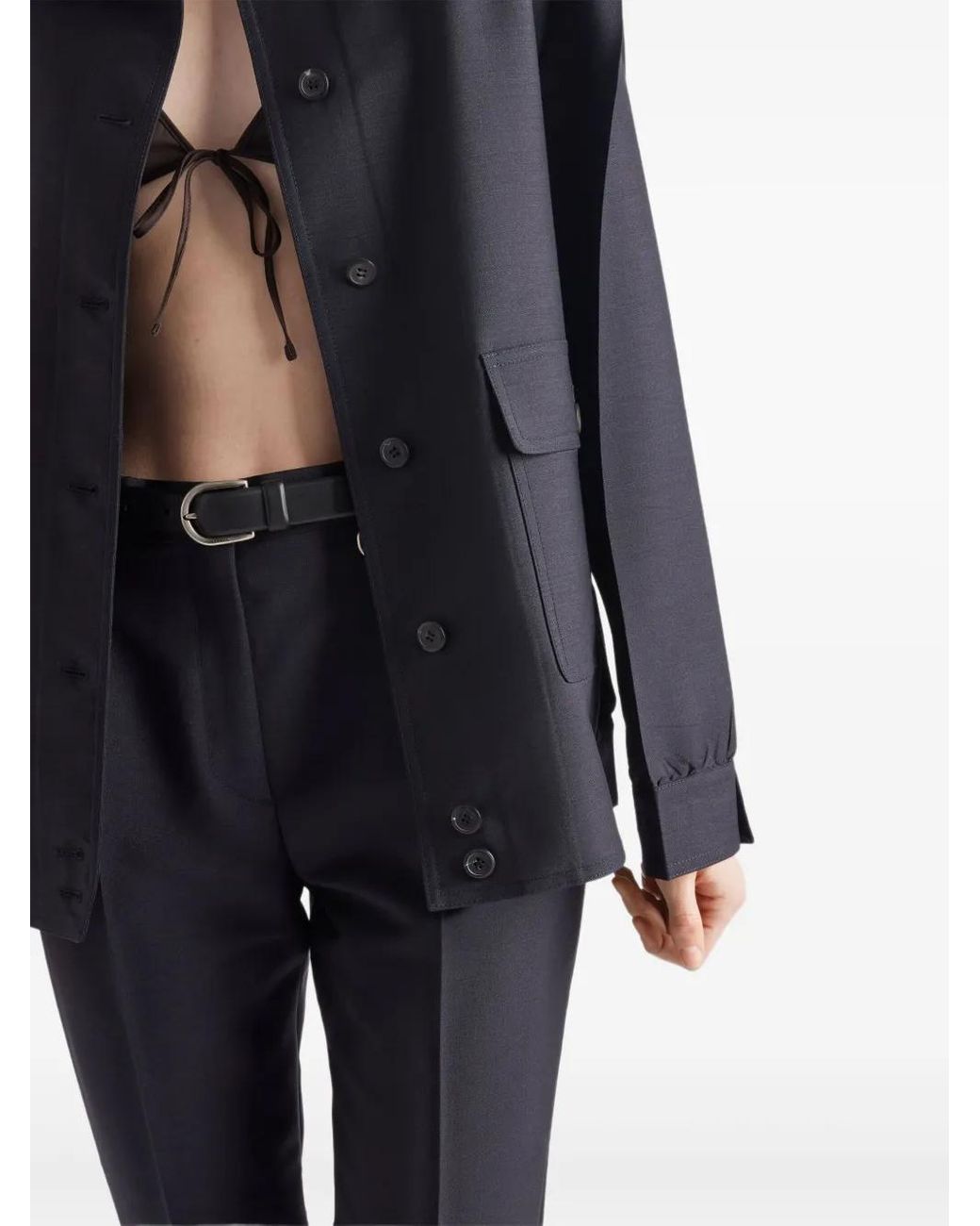 Prada Broek Met Toelopende Pijpen in het Blue