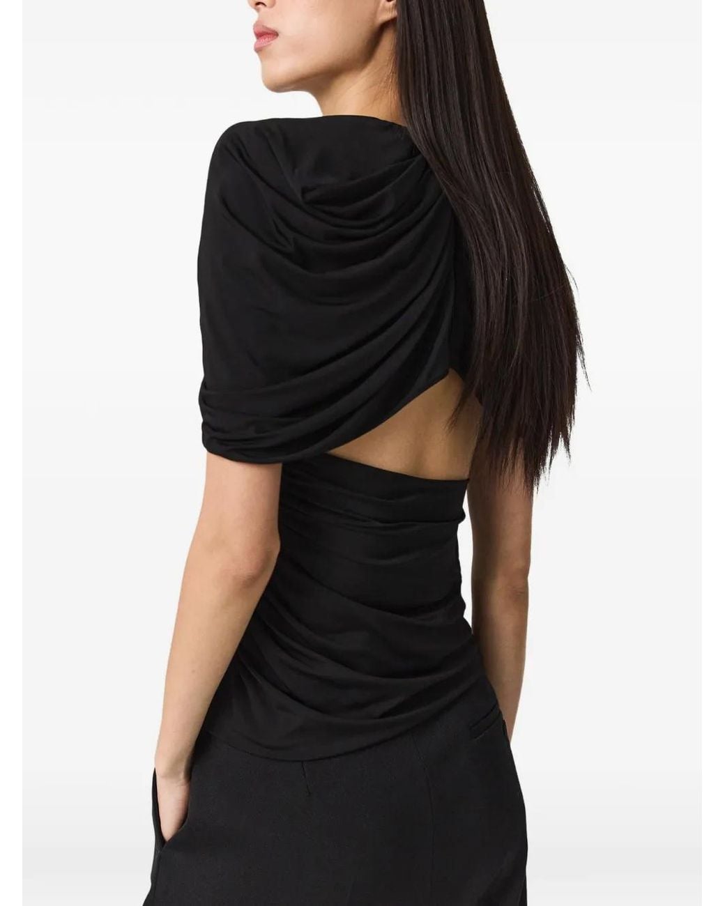 Stella McCartney Black Draped Top