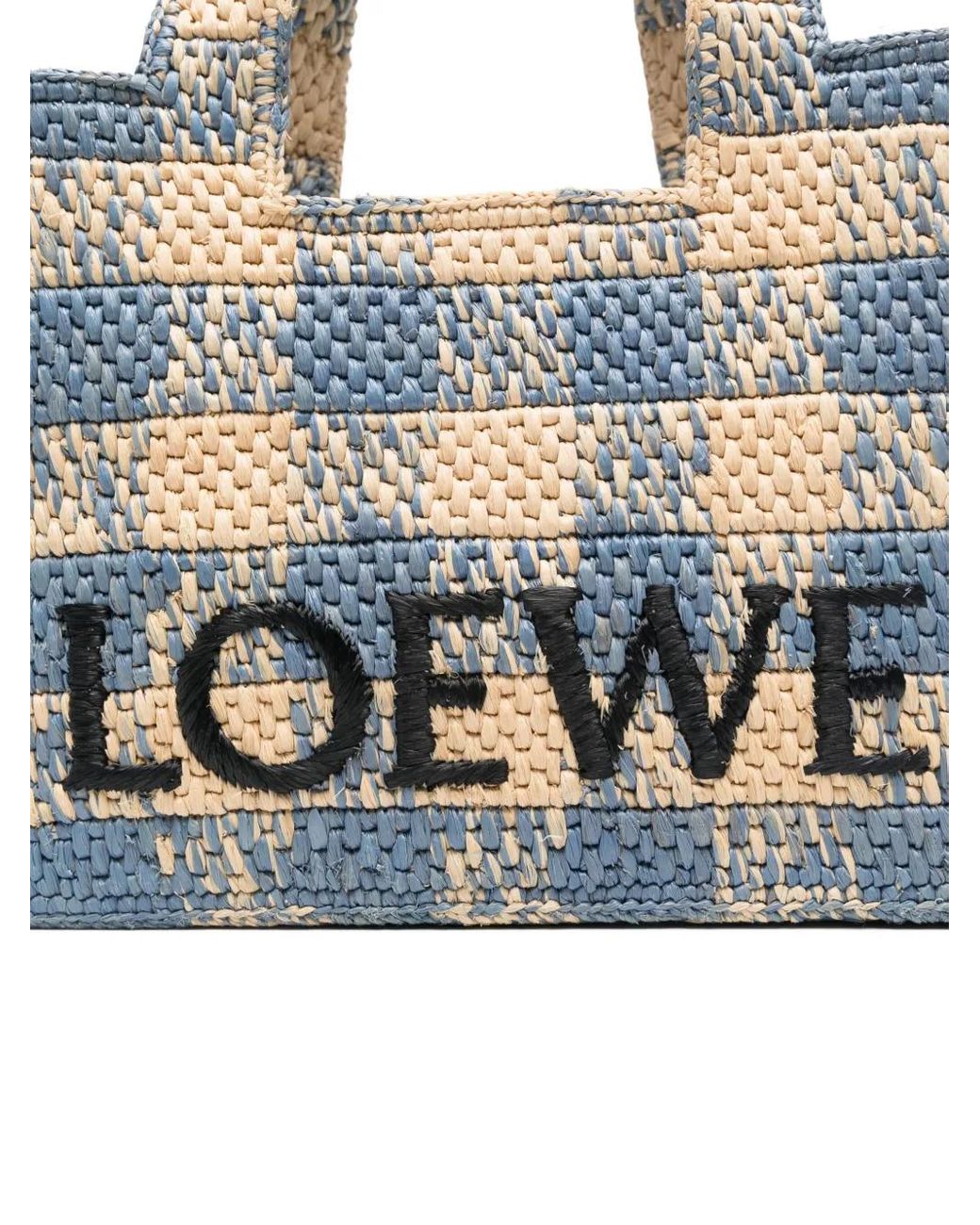 Loewe Blue Small Font Tote Bag