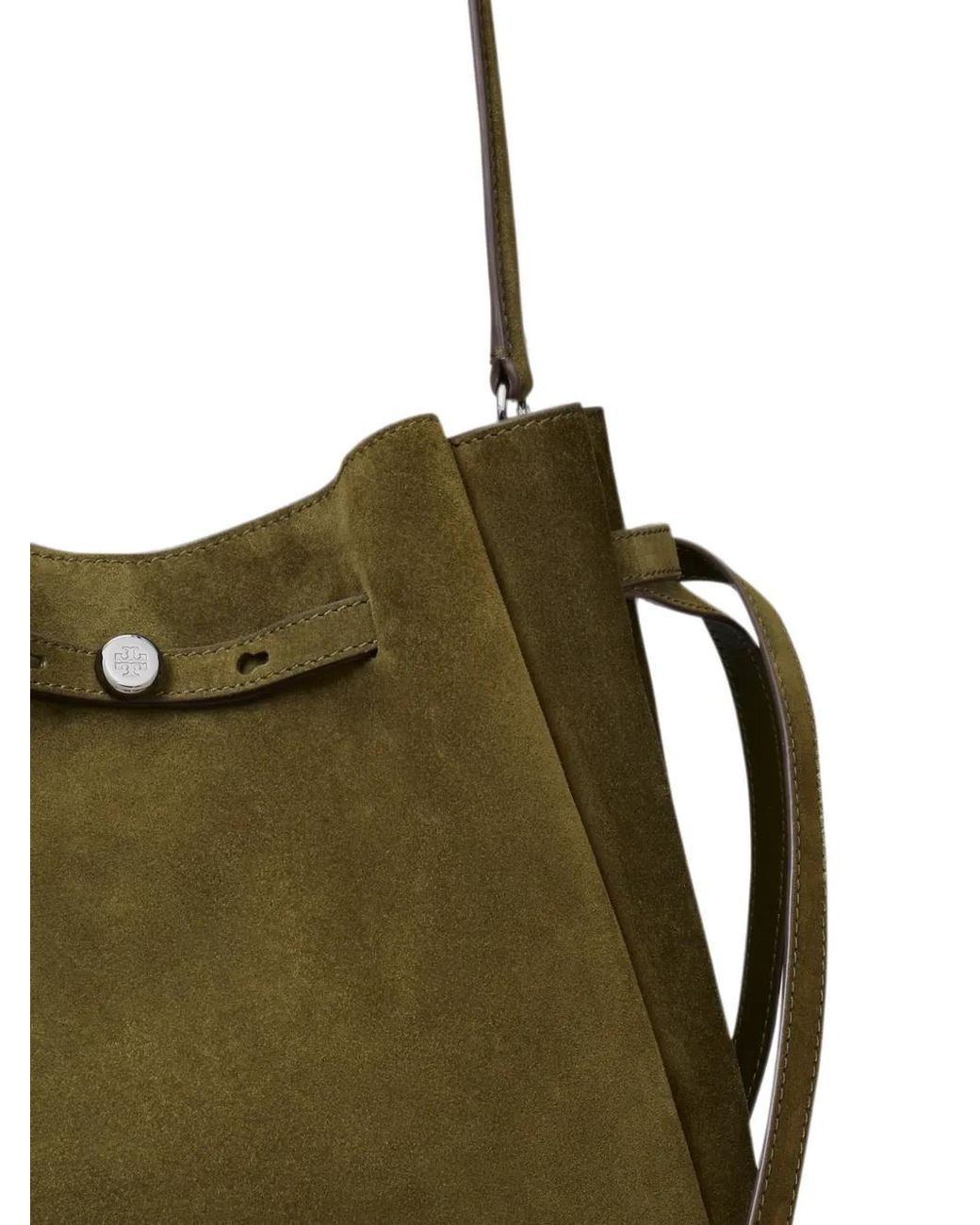 Tory Burch Green Grand Sac Seau En Daim Romy