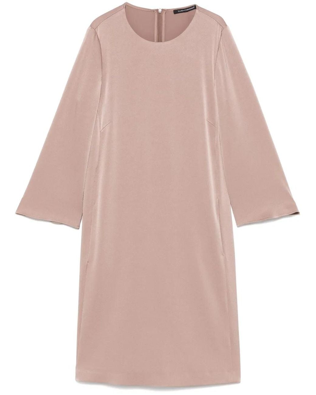 Luisa Cerano Natural Satin Mini Dress
