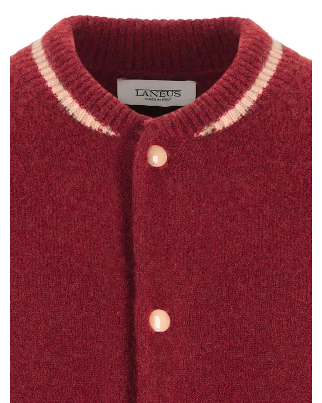 Laneus Red Snap-Fastening Bomber Jacket for men