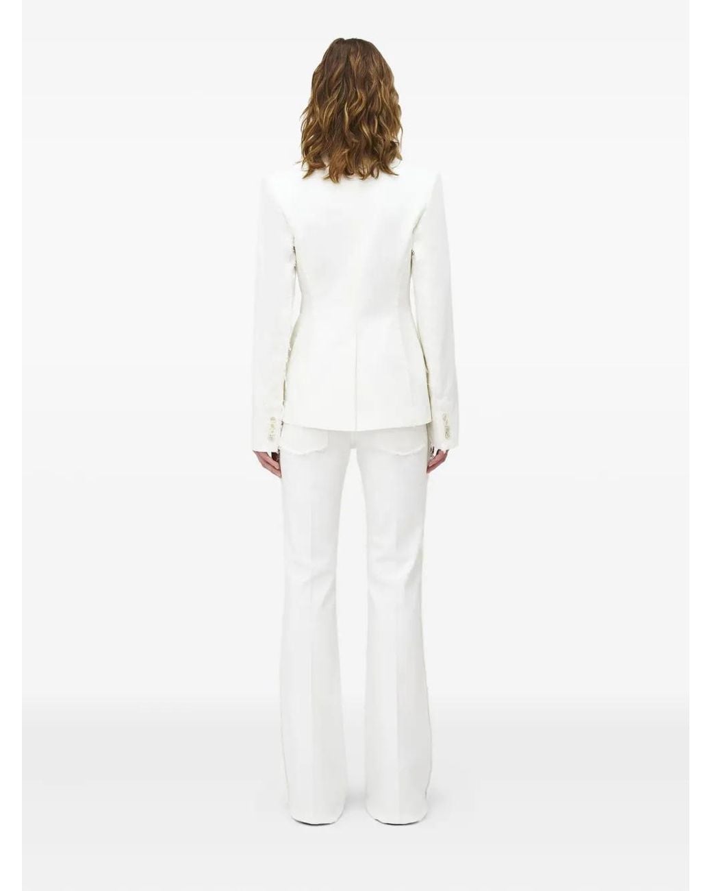 McQueen White Wide-Leg Jeans