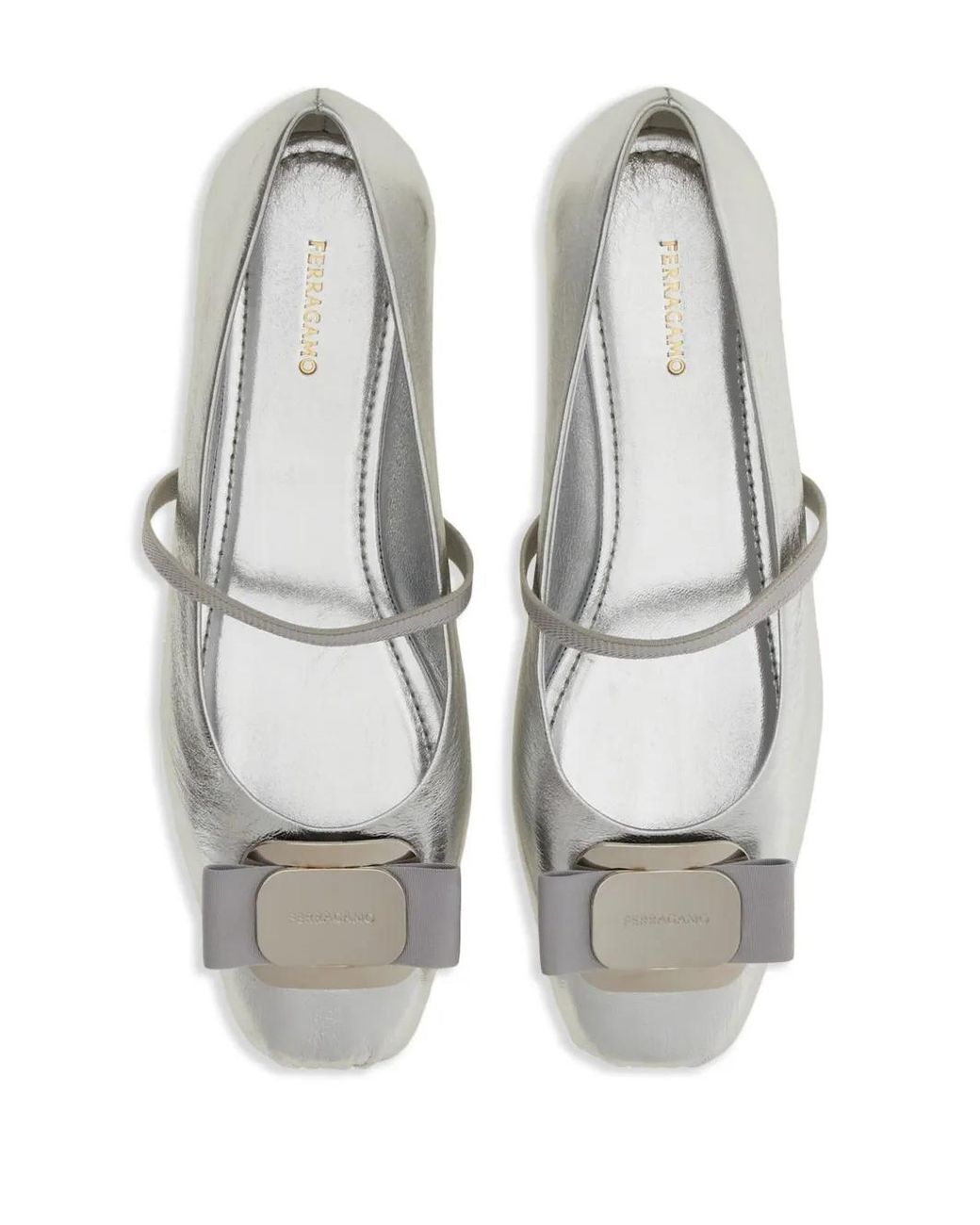 Ferragamo White Flat Shoes