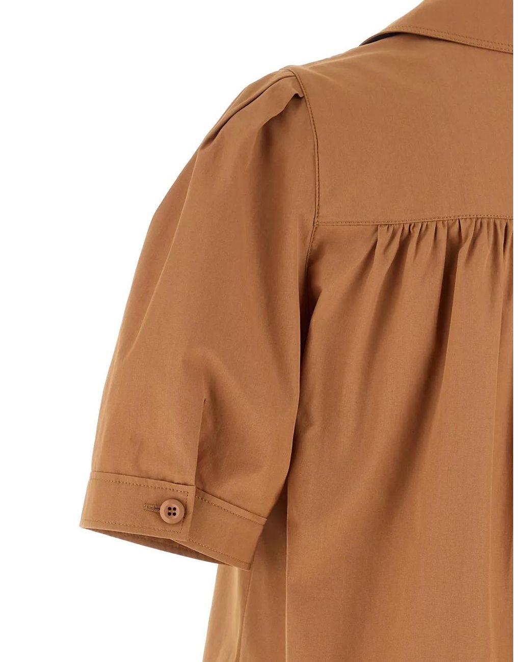 Chloé Brown Short-Sleeve Shirt