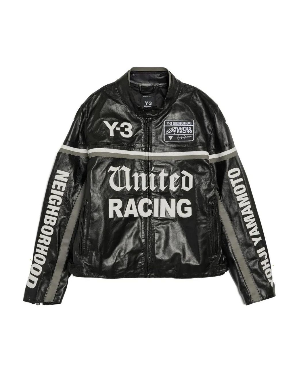 Y-3 Black X Nbhd Leather Jacket for men