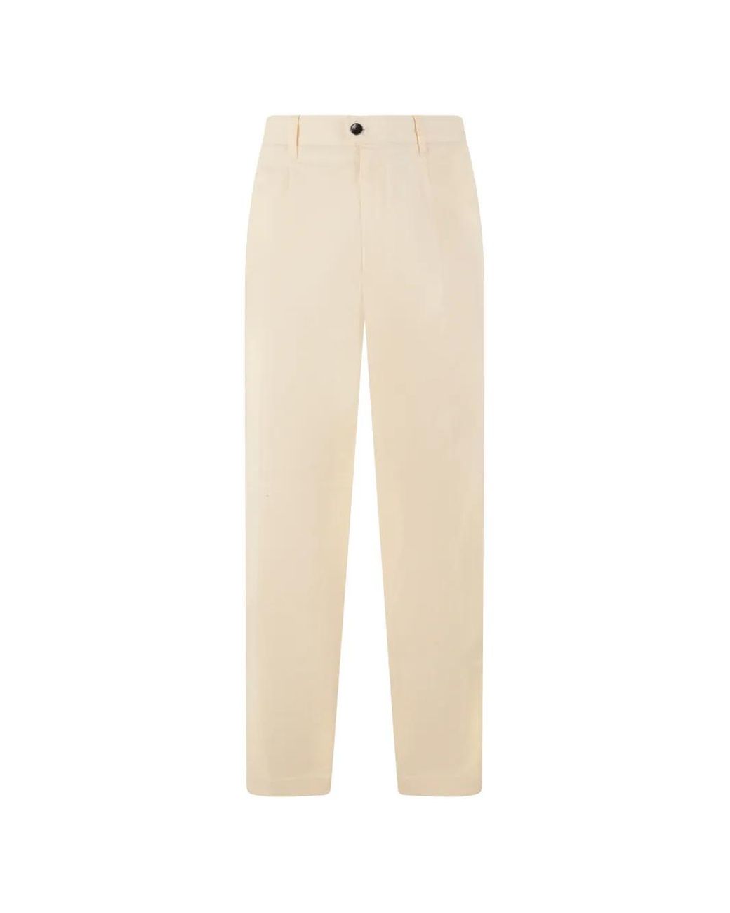 Slowear White Logo-Patch Trousers for men