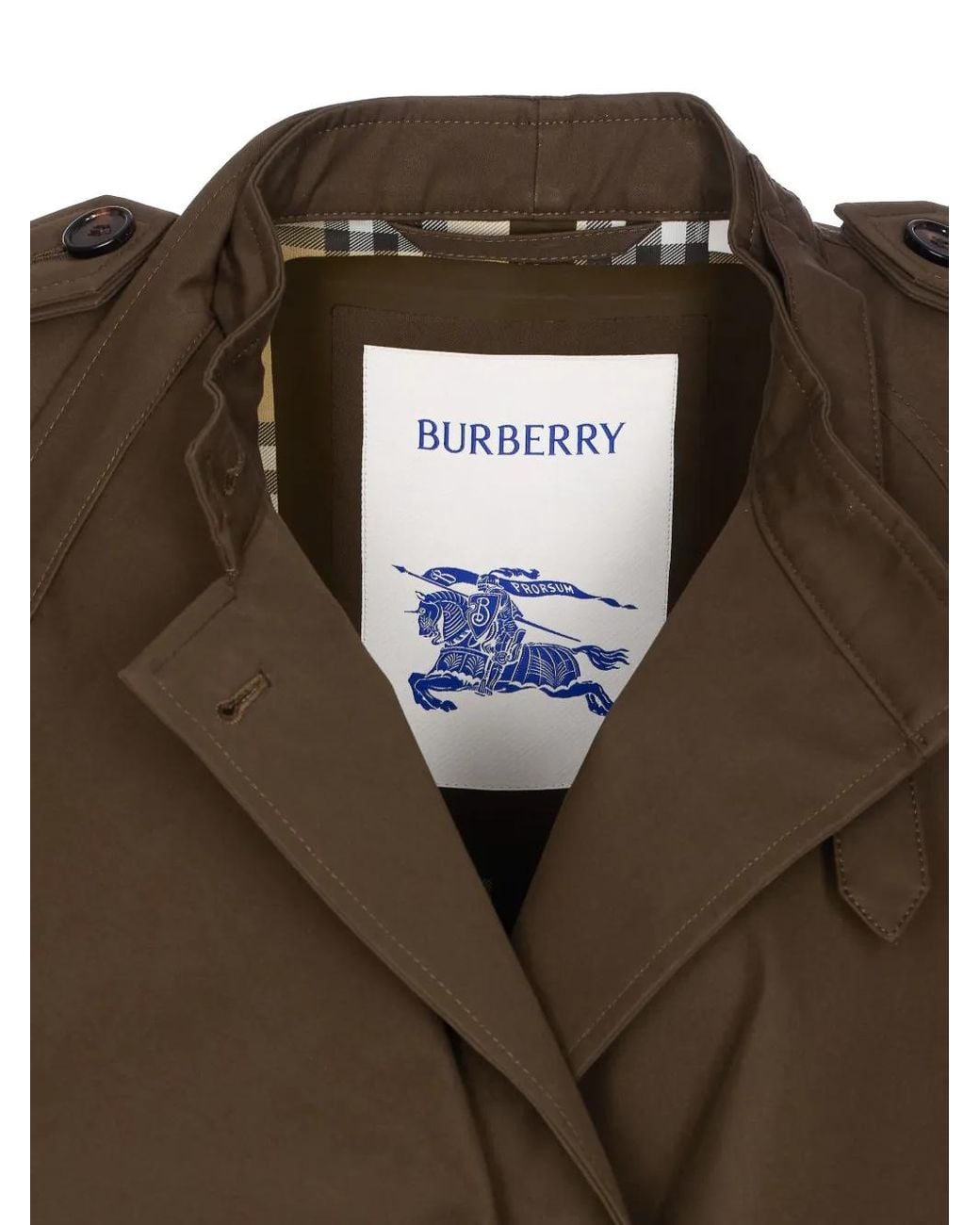 Burberry Cape Met Dubbele Rij Knopen in het Brown