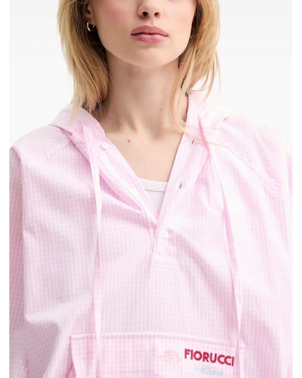 Fiorucci White Gingham Hoodie