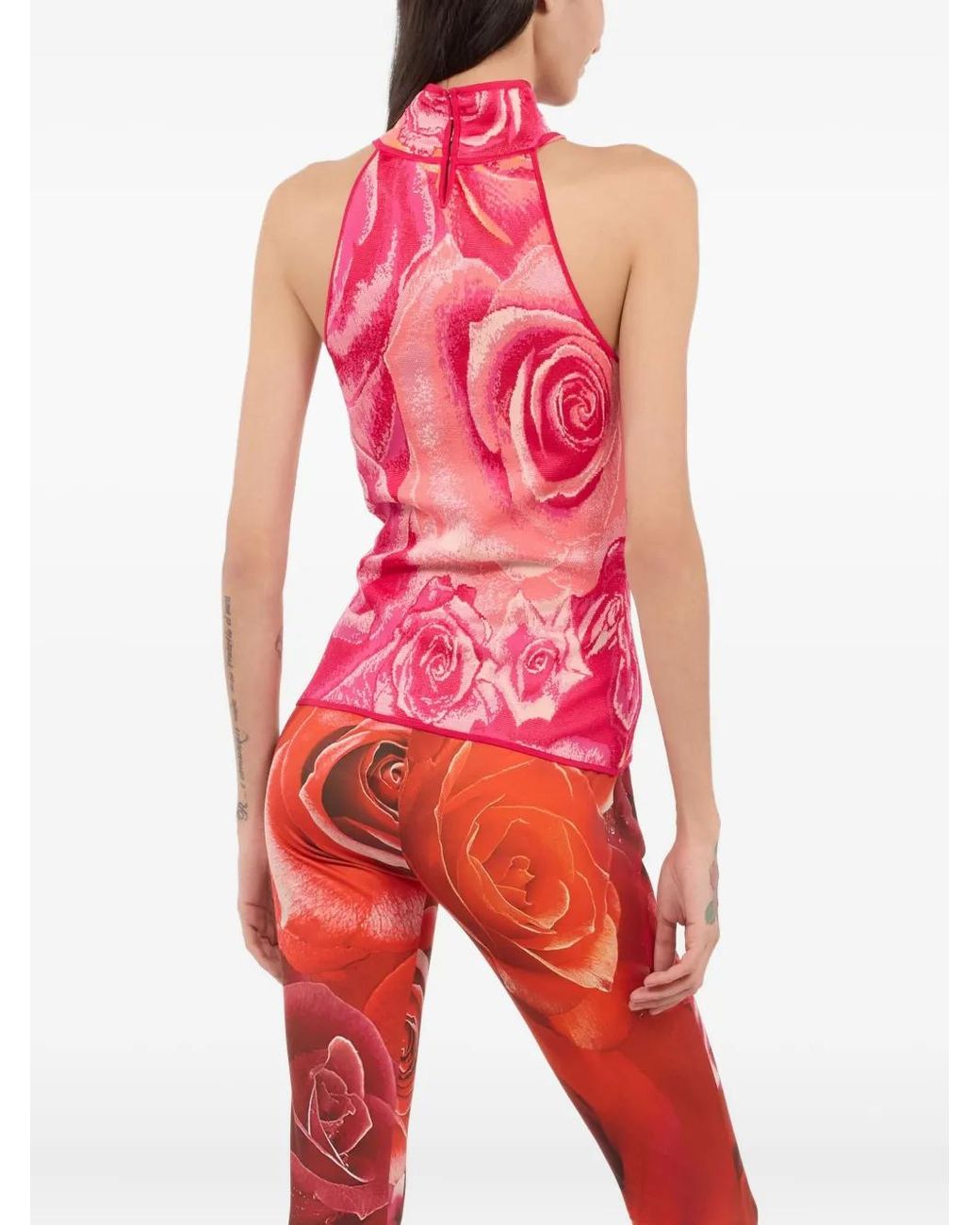 Roberto Cavalli Pink Floral-Print Top
