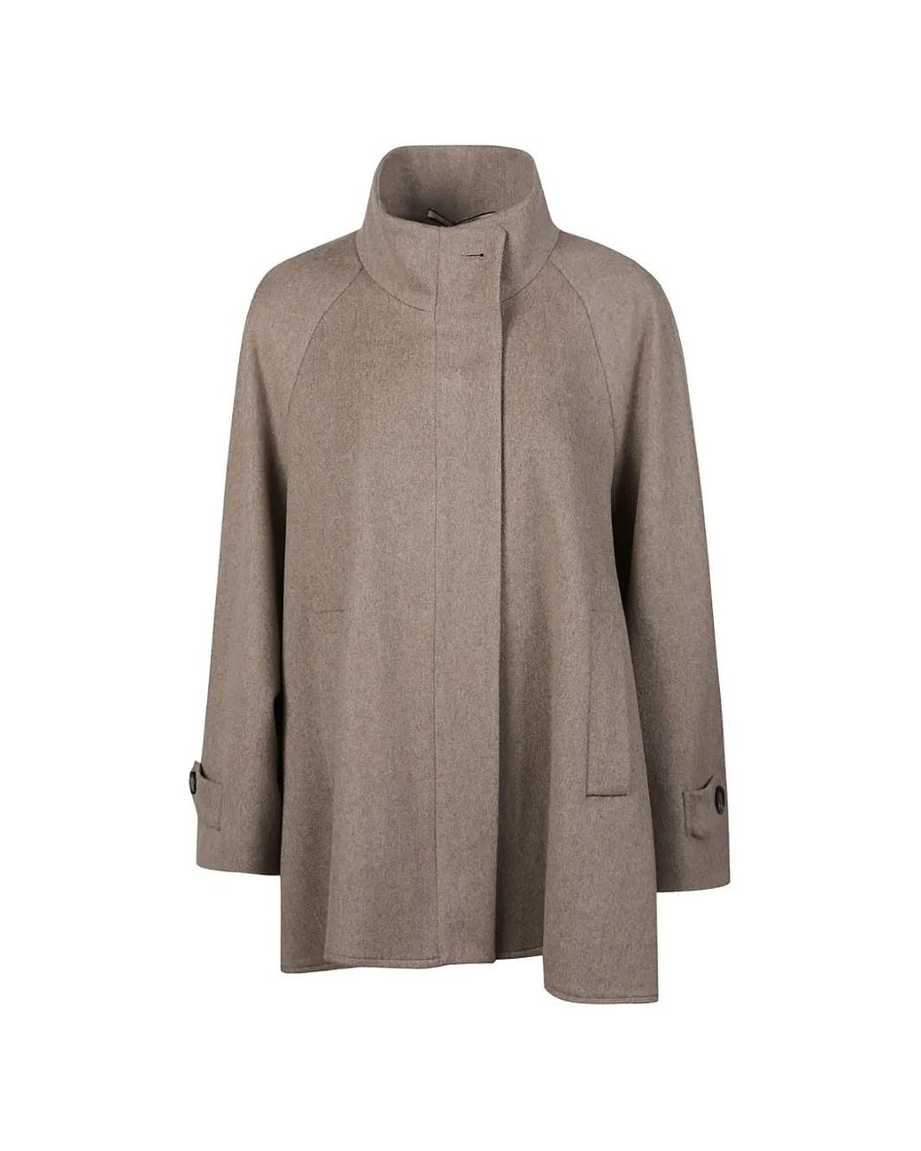 Tagliatore Brown Leila Raglan-Sleeve Coat