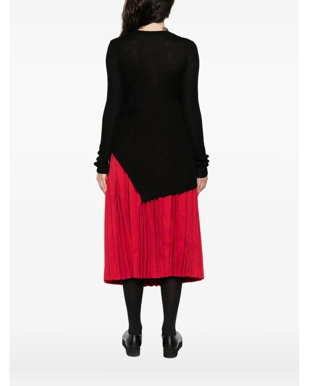 Yohji Yamamoto Black Ribbed-Knit Jumper