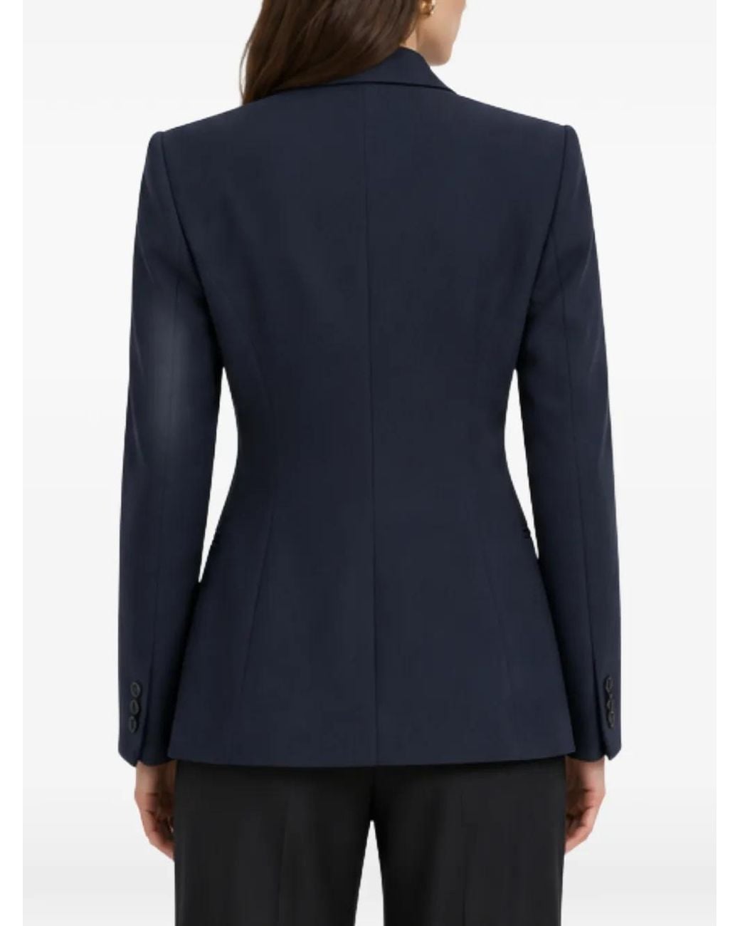 Seventy Blue Double-Breasted Peaked-Lapel Jacket