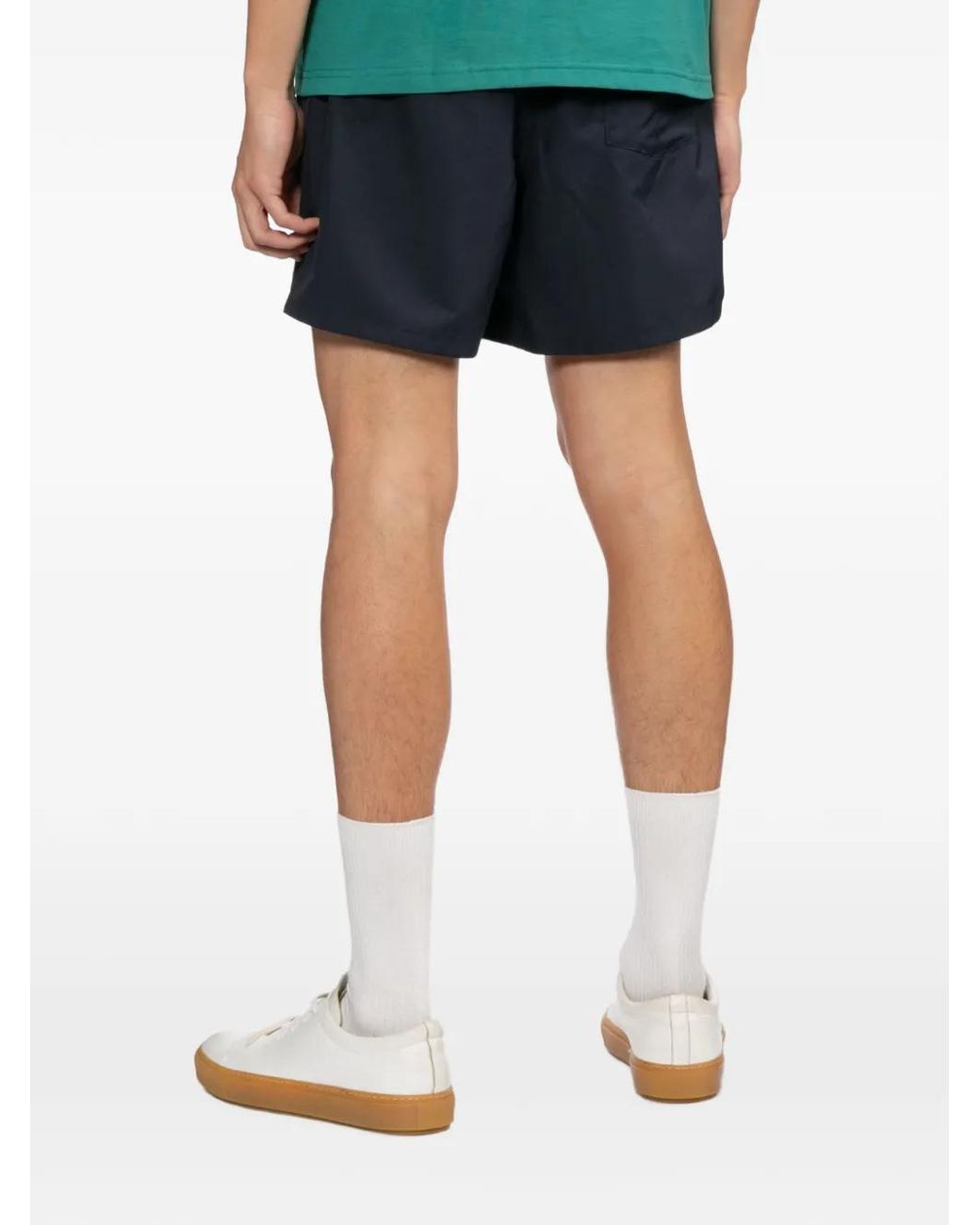 Fred Perry Blue Logo-Embroidered Shorts for men