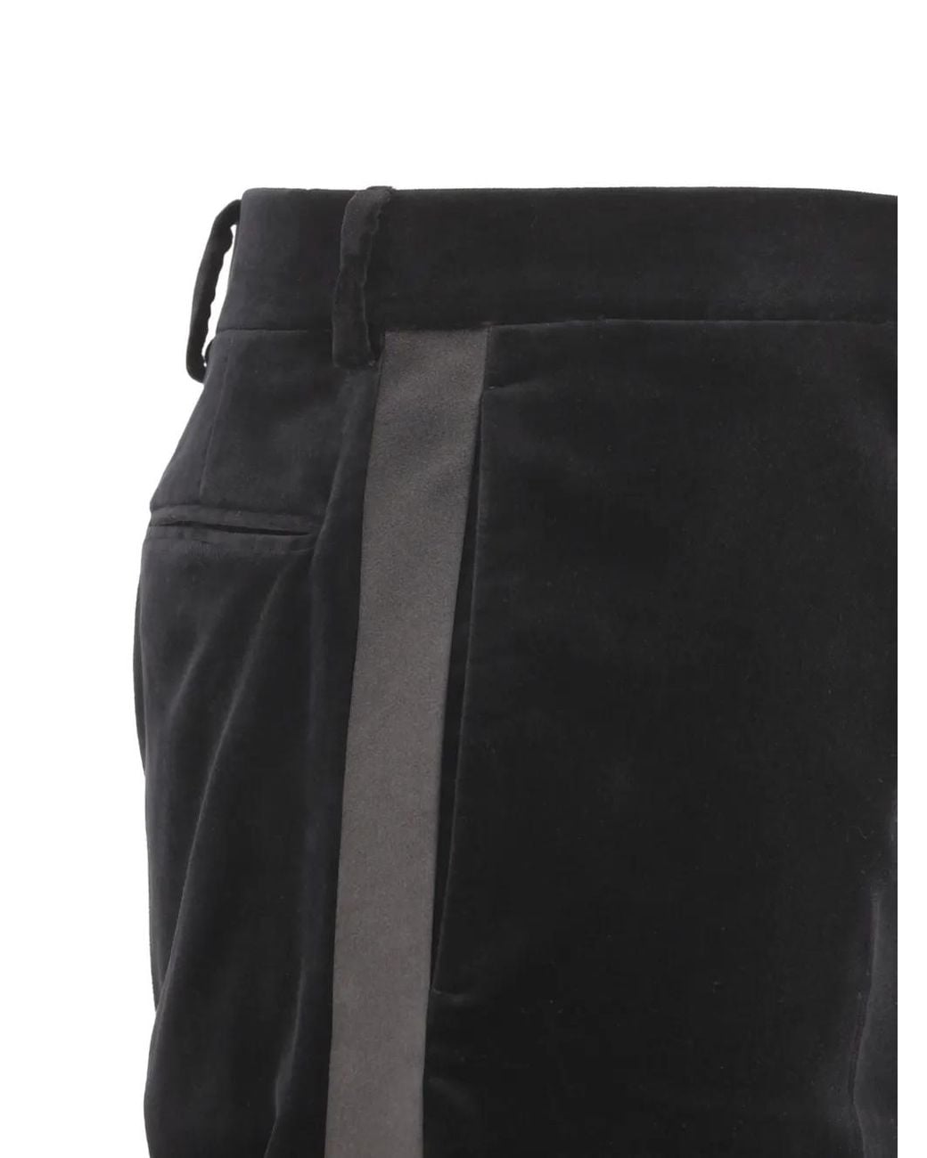 Ferragamo Black Velvet Single-Breasted Suit for men