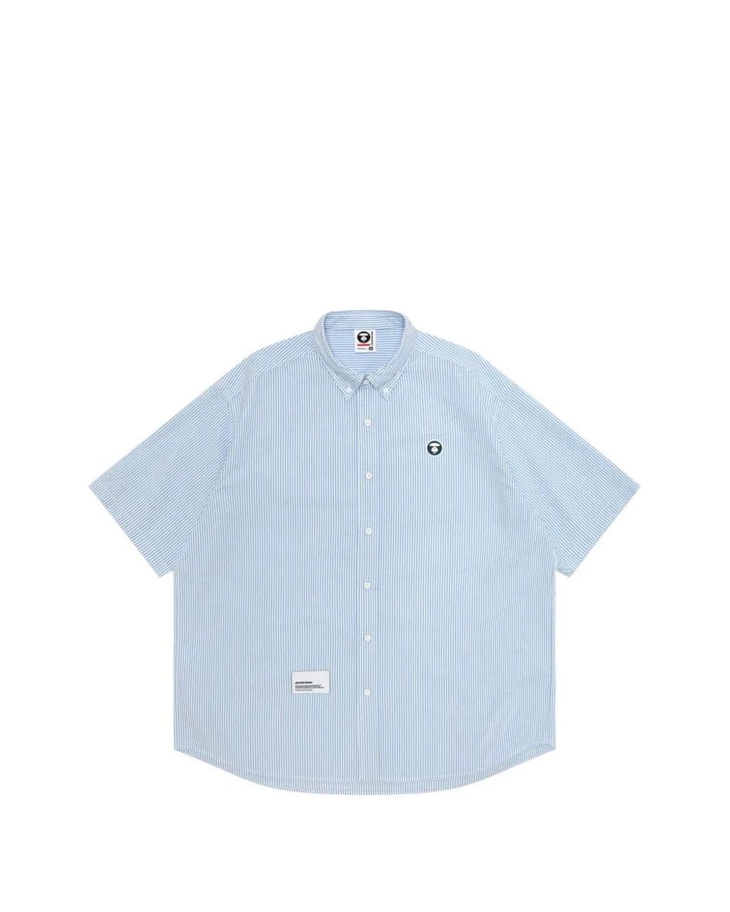 Aape By A Bathing Ape Blue Striped Shirt for men