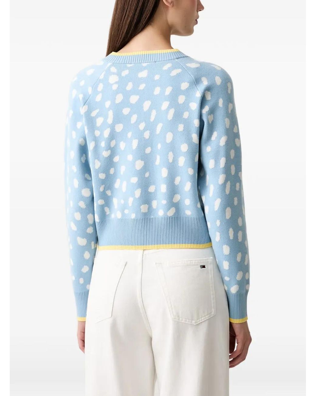 Never Fully Dressed Blue Cardigan À Pois