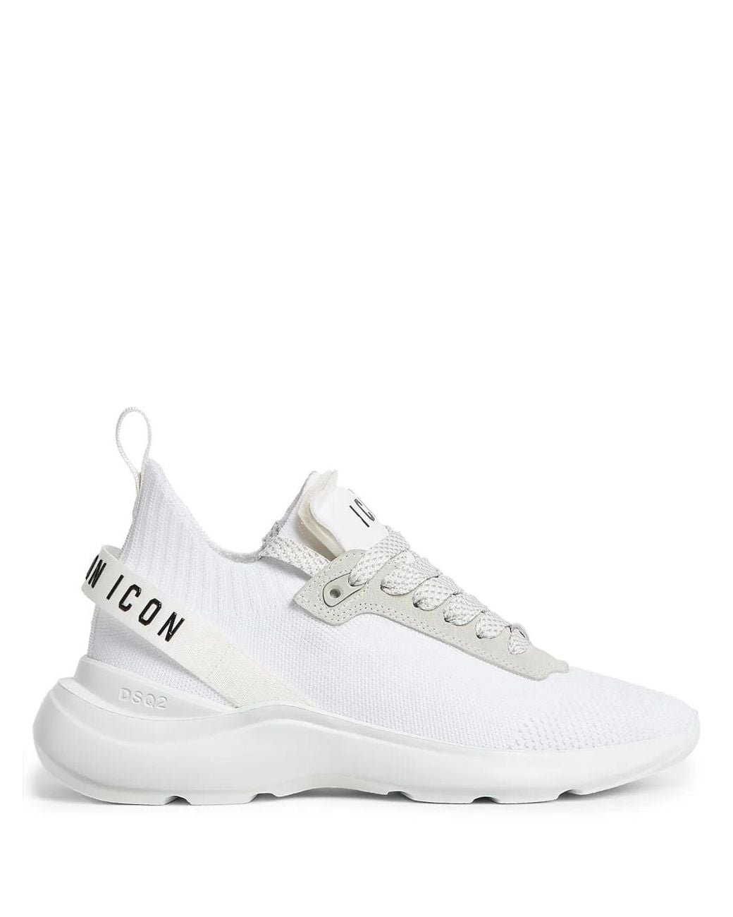 DSquared² White Icon-Strap Low-Top Sneakers