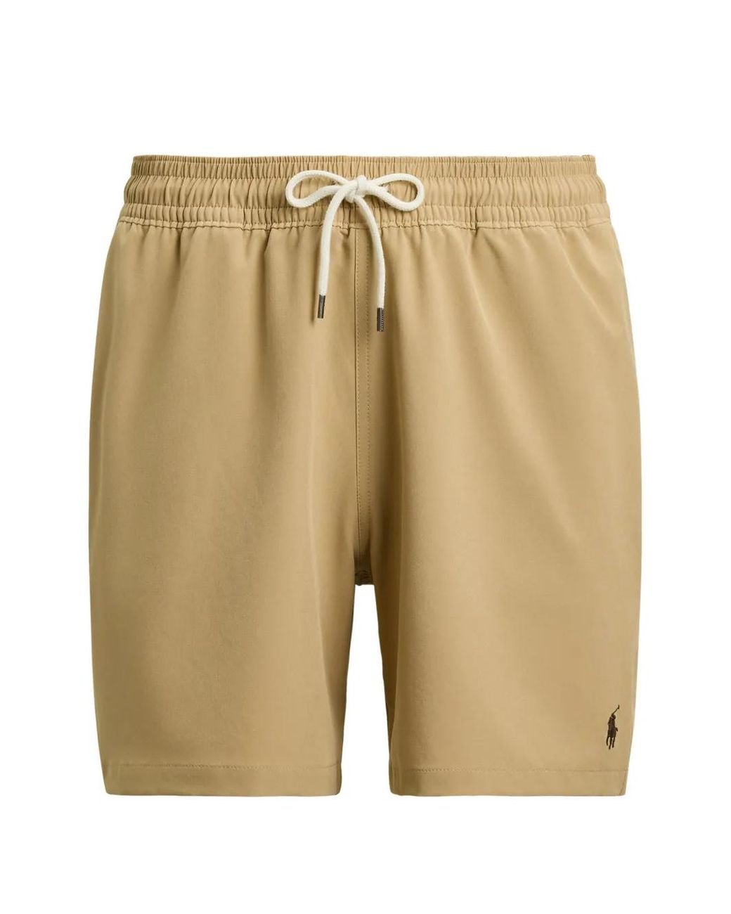 Polo Ralph Lauren Natural Short De Bain Traveller À Logo Pony Brodé for men