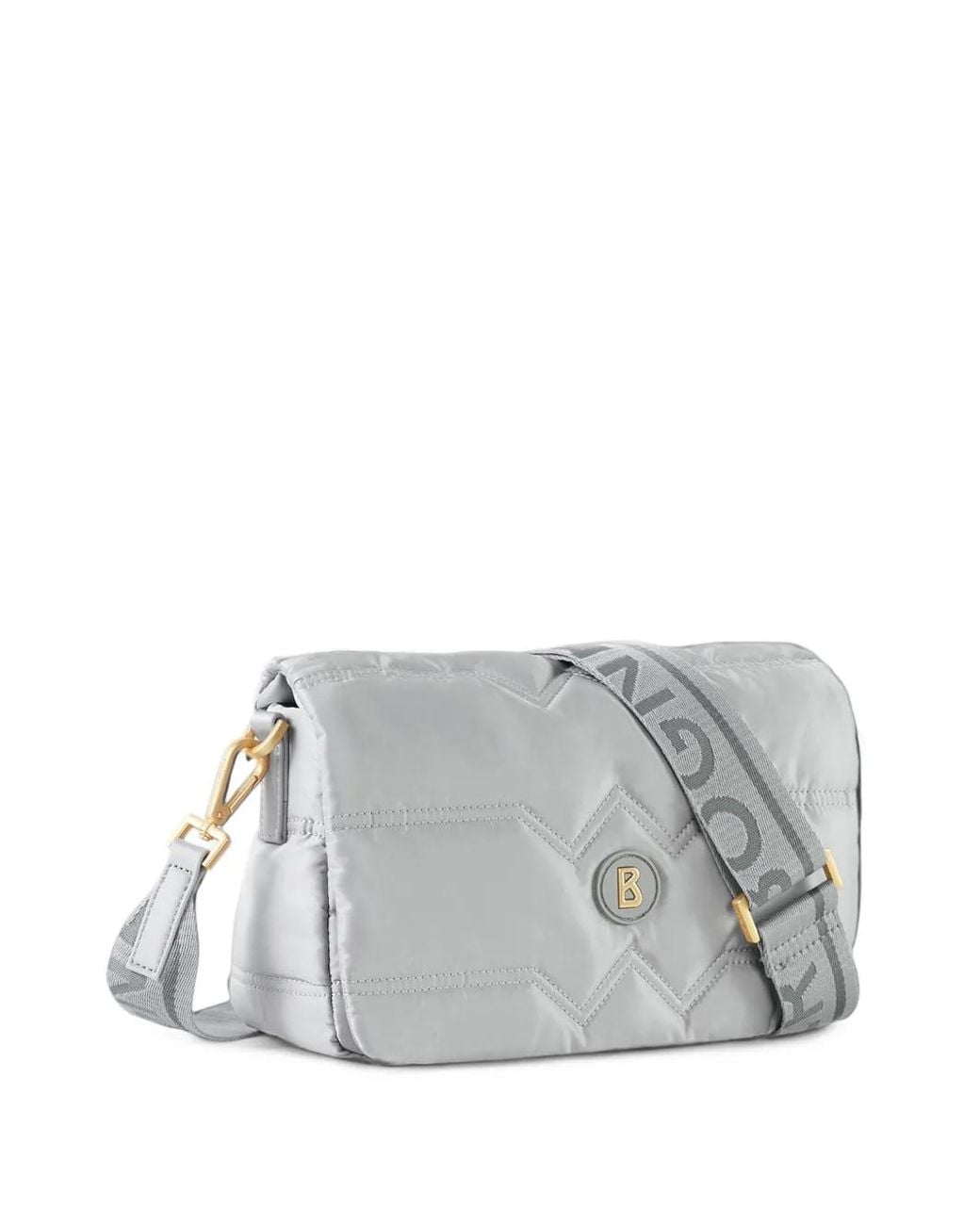 Bogner Gray Wallis Tessuto Bar Quilted Bucket Bag