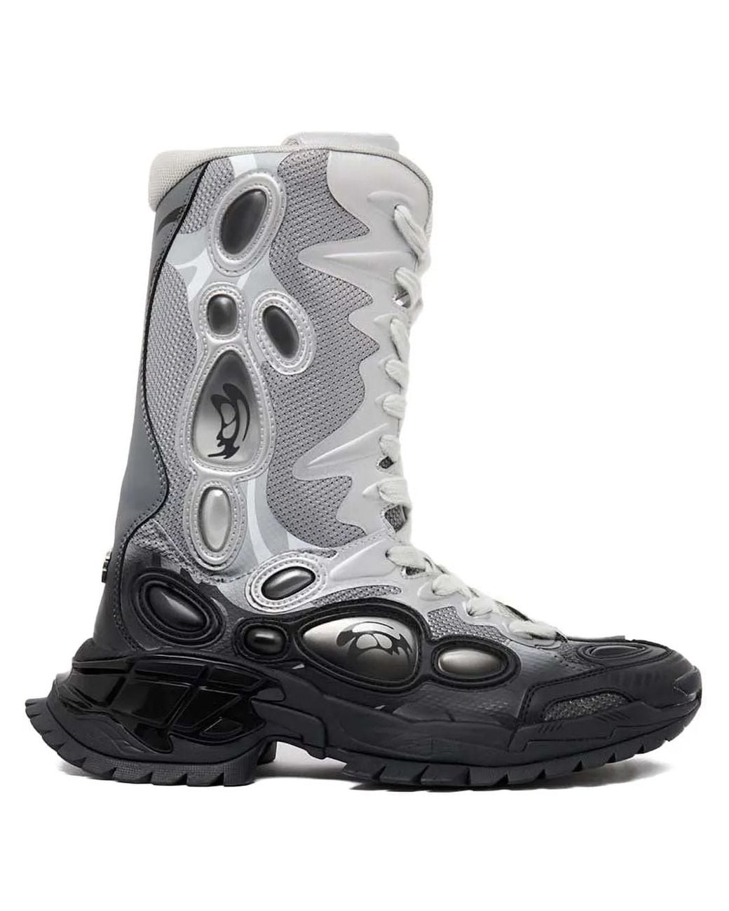 Rombaut Mesh Panelled Lace-Up Boots in Gray | Lyst