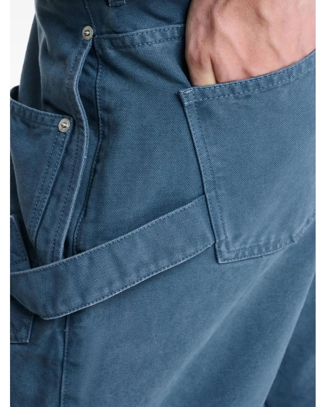 J.W. Anderson Blue Twisted Workwear Anchor-Patch Trousers for men
