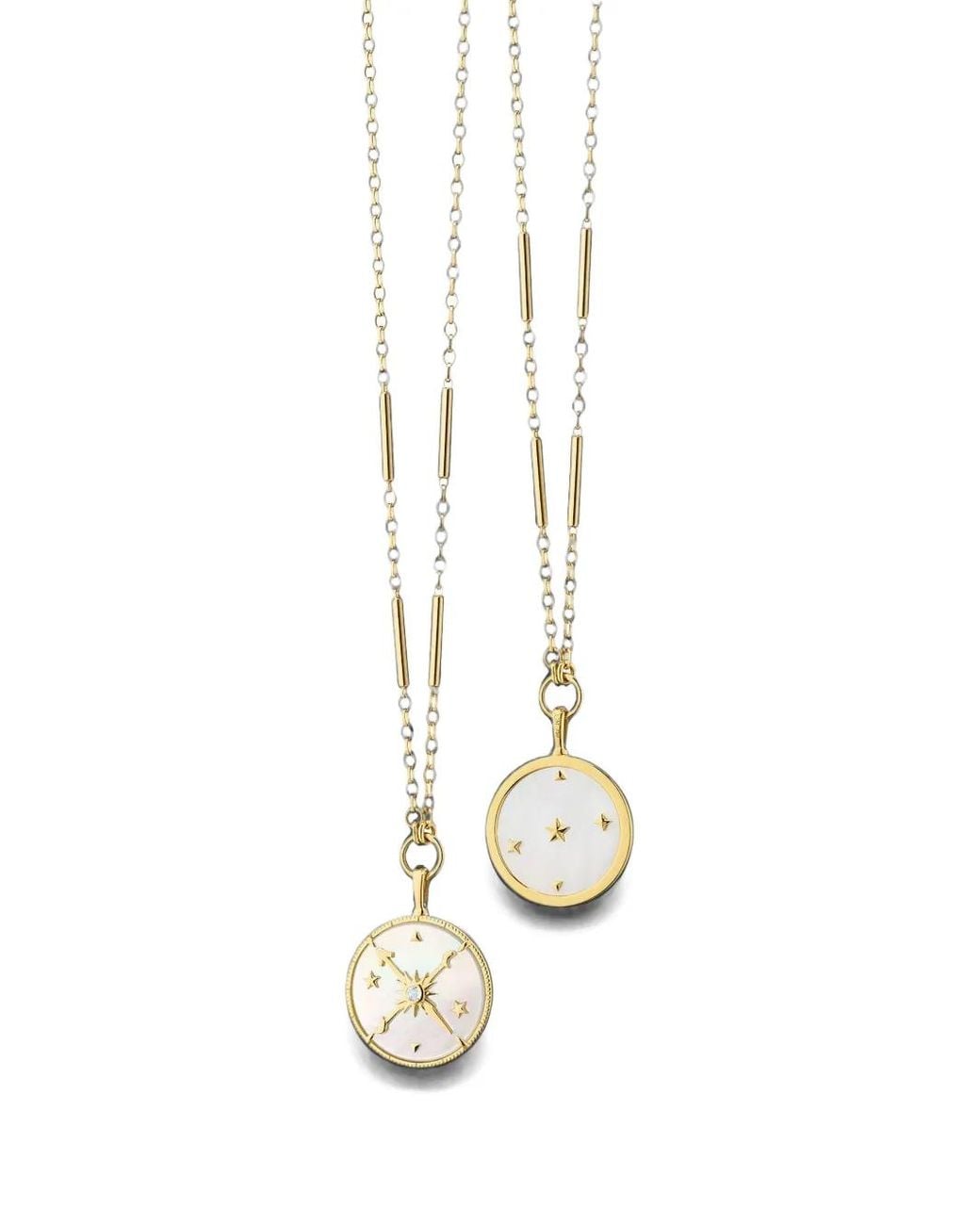 Monica Rich Kosann White Constellation Mother-Of-Pearl And Diamond Necklace