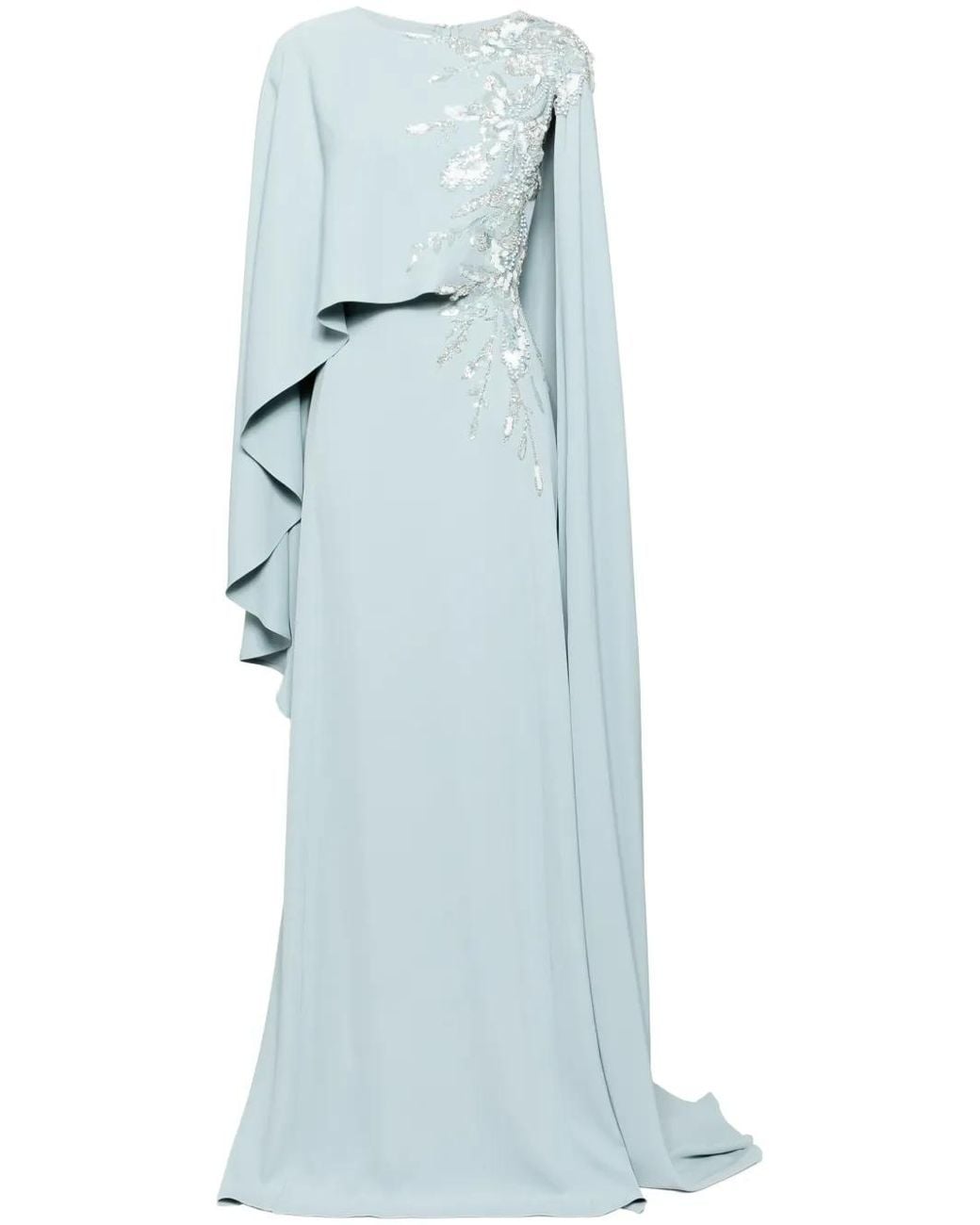 Saiid Kobeisy Blue Embellished Kaftan