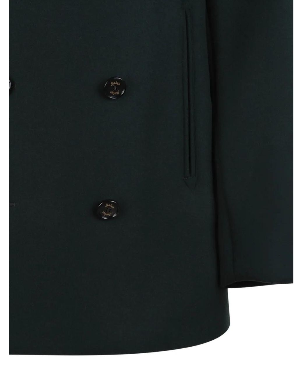 Sealup Black Double-Breasted Coat for men