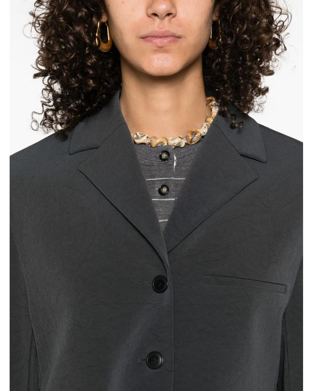 Nanushka Blazer Met Drie Knopen in het Blue