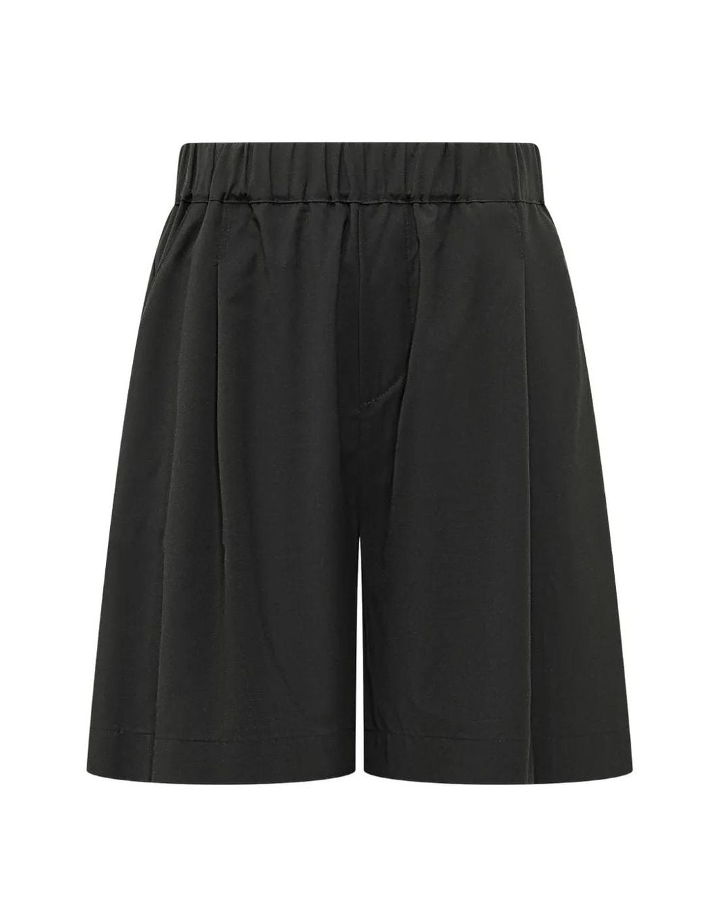 A PAPER KID Black Elasticated-Waistband Bermuda Shorts for men