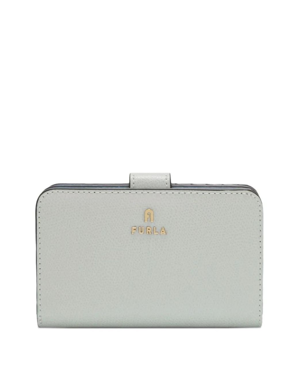 Furla Gray Medium Camelia Leather Flap Wallet