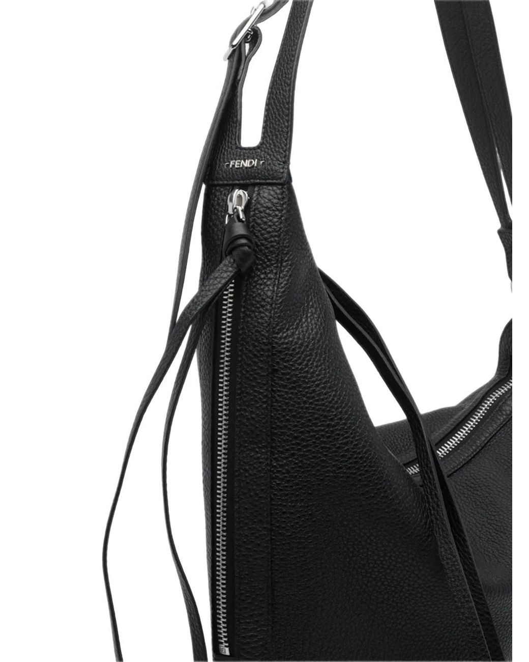 Fendi Black Large Oyster Shoulder Bag for men