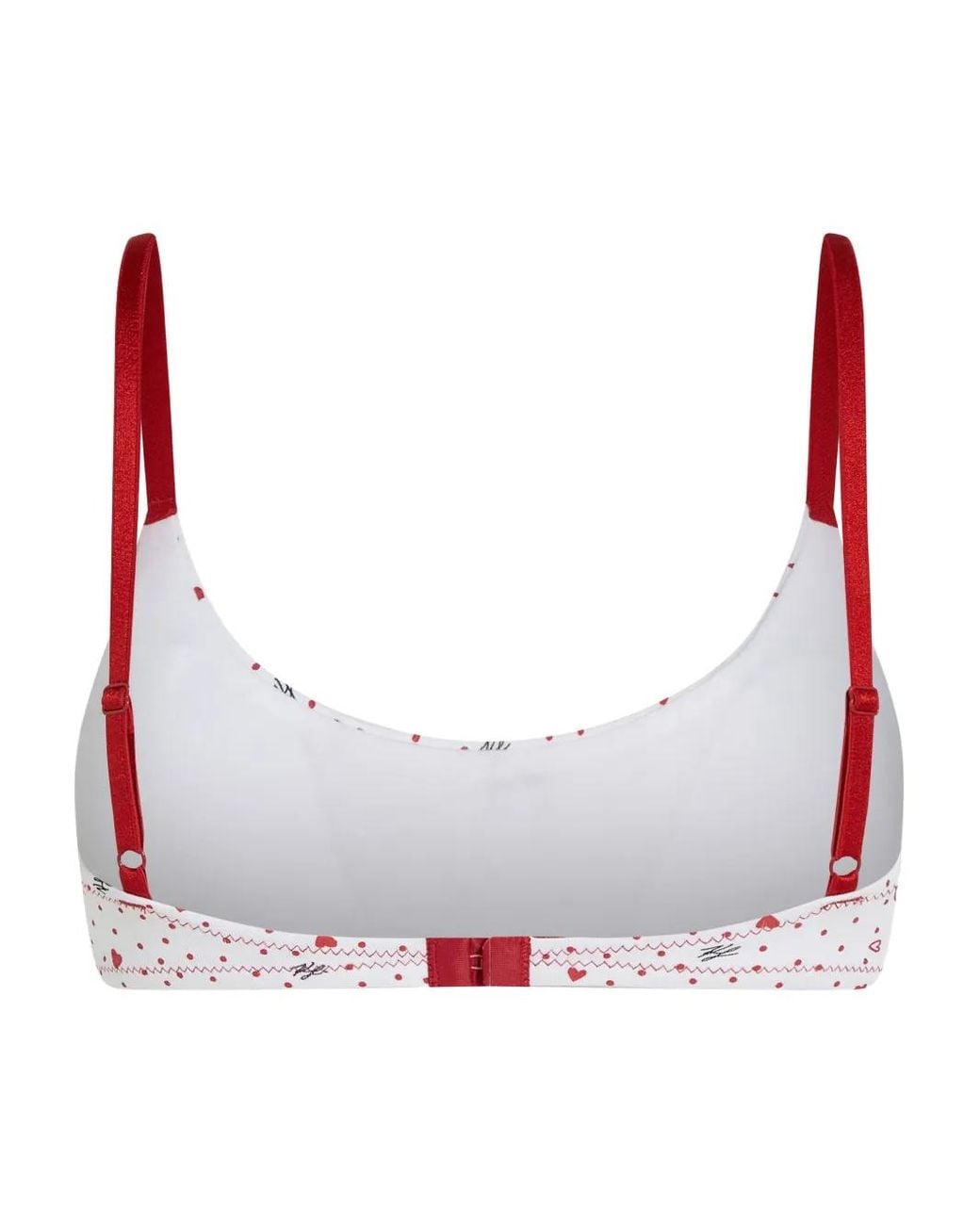 Karl Lagerfeld Pink Heart-Print Bralette